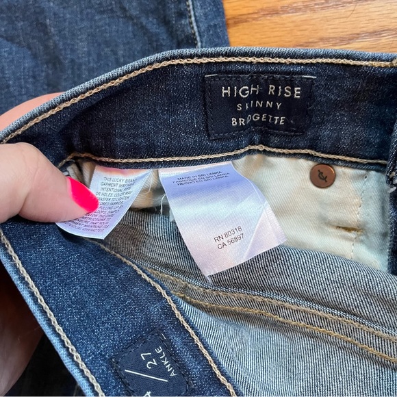 Lucky Brand high rise skinny Bridgette jeans size 4 / 27 ankle - Picture 6 of 7